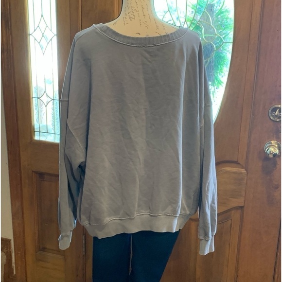 Peach Love oversized sweatshirt size large GUC - Picture 2 of 3